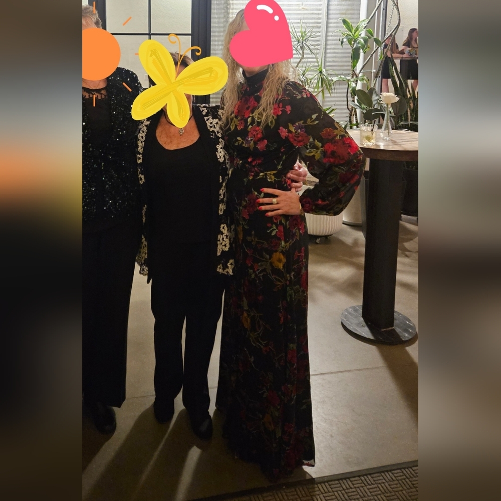 Graceful Arrival Black Floral Burnout Backless Maxi Dress by Lulus - Picture 5 of 7